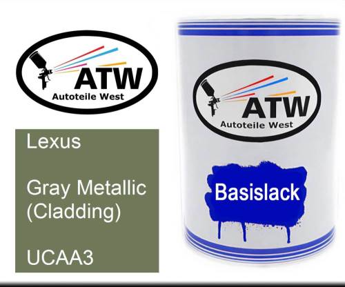 Lexus, Gray Metallic (Cladding), UCAA3: 500ml Lackdose, von ATW Autoteile West.